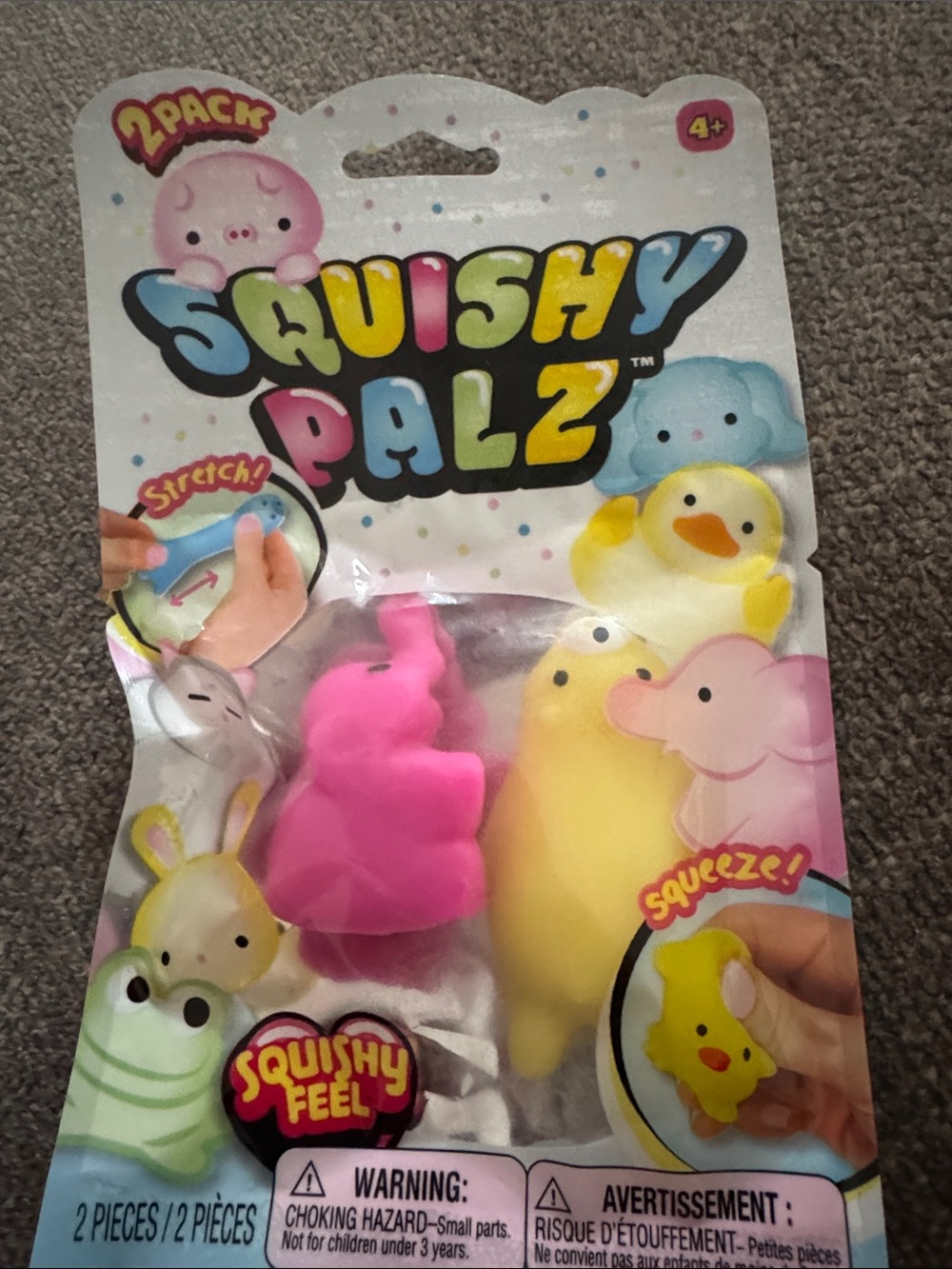 2-Pack Kids Toy Set - Pink Squishy Figure Ja-ru